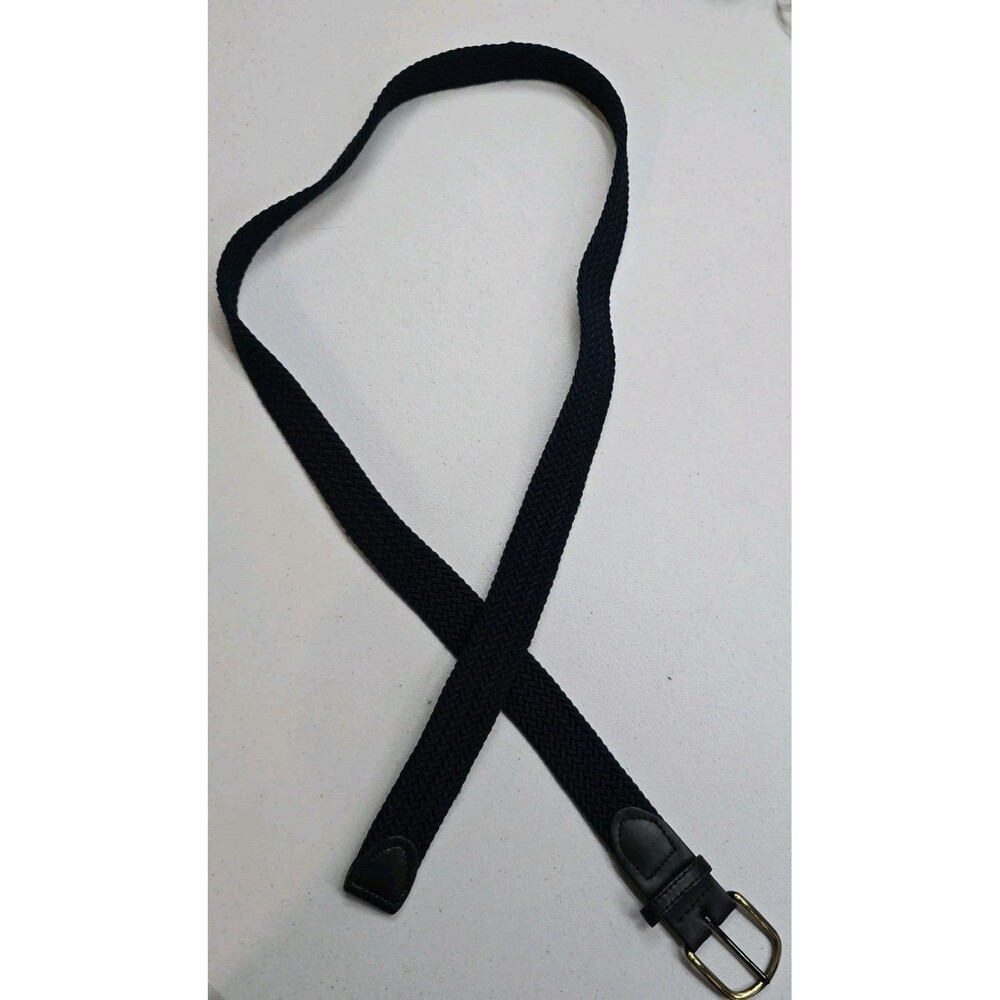 Braided Woven Cotton Belt Mens XL 42-44 Navy Blue E EUC